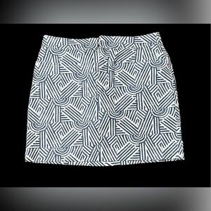 Kate Spade‎ Saturday Skirt Womens Size 00 blue White Geometric mini Skirt